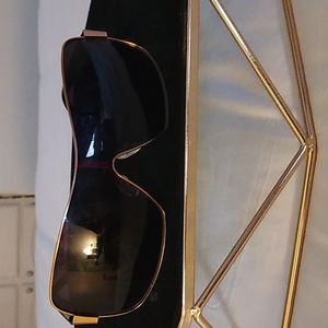 Rose gold and brown champion sunglasses